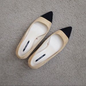Zara pointed mid heel pump
